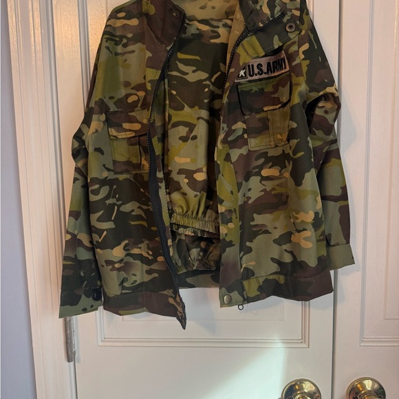 🪖 Metemot Kids Army Role Play Set Costume – Camo Jacket & Vest (Size M) LIKE NEW - Picture 6 of 16